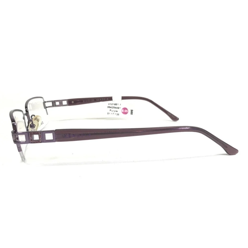 Vendela Eyeglasses Frames V 1016-1 Purple Rectangular Half Rim 51-17-135